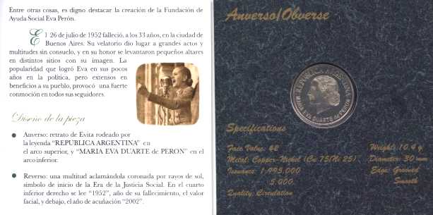 EVA PERON SET 50 ANIVERSARIO