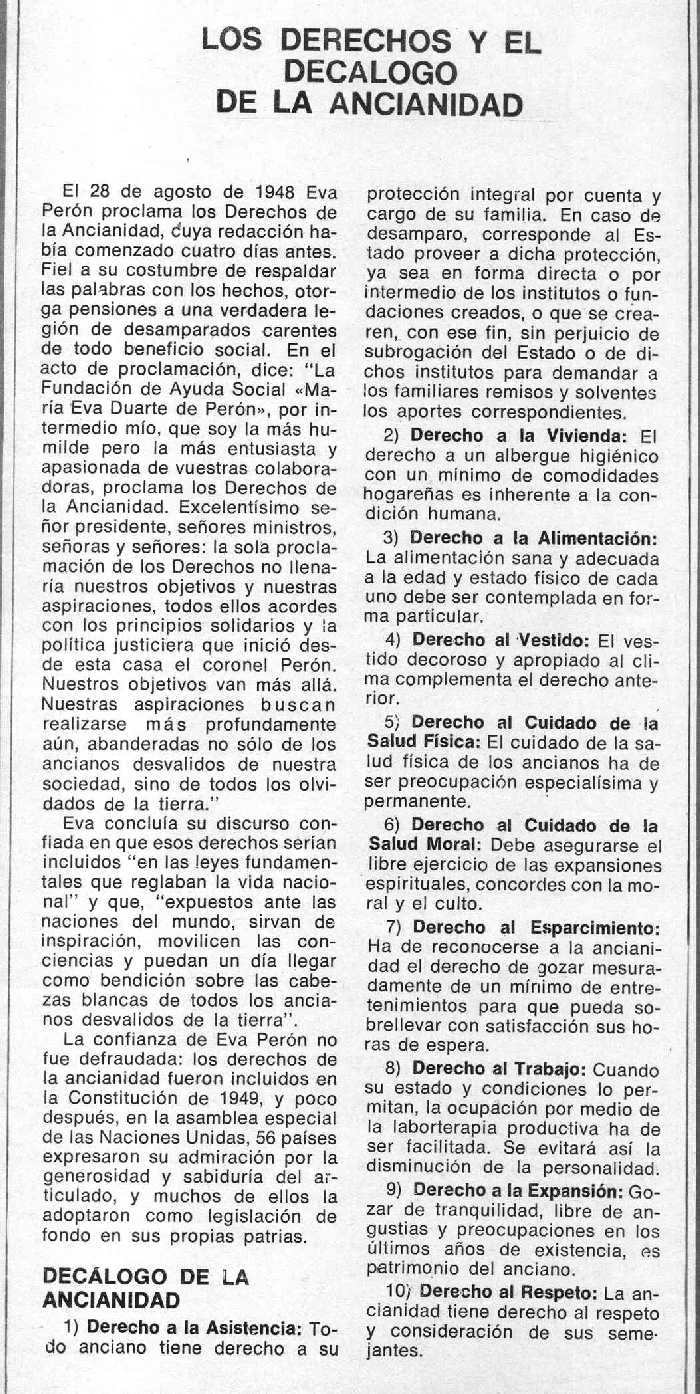 DECALOGO DE LA ANCIANIDAD