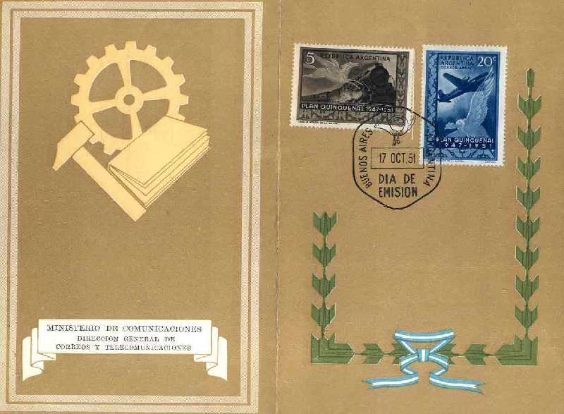 TARJETA de la DIRECCION DE CORREOS Y TELECOMUNICACIONES