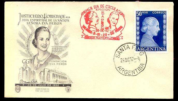 SOBRE SELLADO DE EVA PERON
