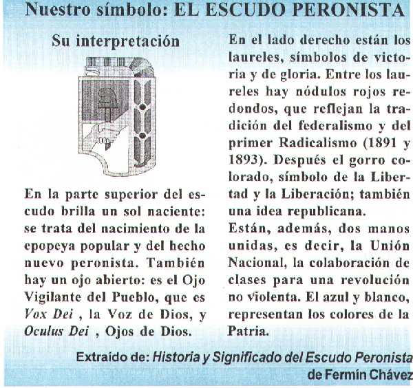 INTERPRETACION ESCUDO PERONISTA