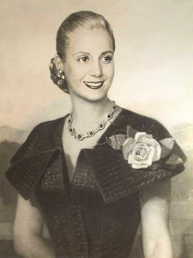 EVA PERON. FOTO CORTESIA DE CARLOS VITOLA PALERMO DE ROSARIO,SANTE FE, ARGENTINA