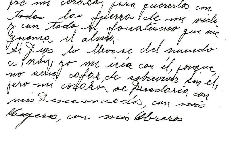 MANUSCRITO DE EVA PERON