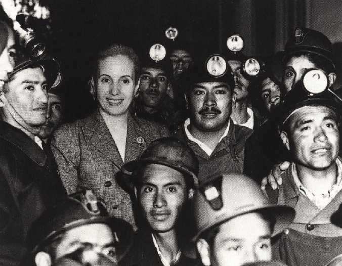 EVA PERON ENTRE MINEROS