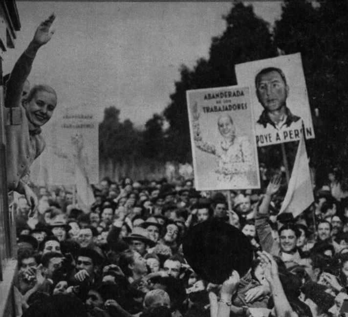 EVA PERON RECIBIMIENTO