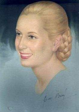 POSTAL EVA PERON AUTOGRAFIADA