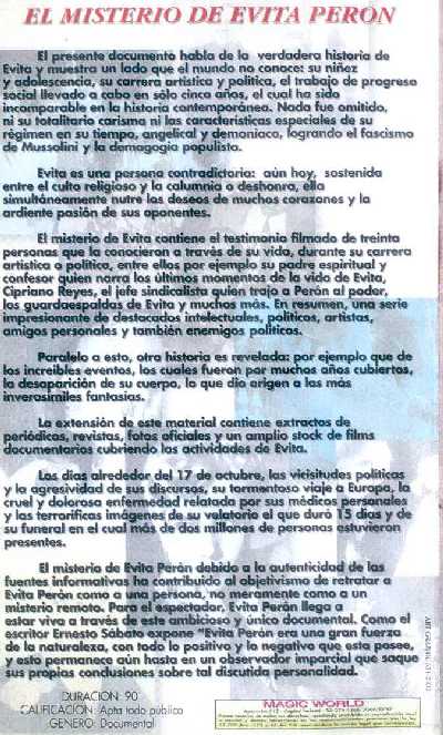 VIDEO ARGENTINO SOBRE EVA PERON