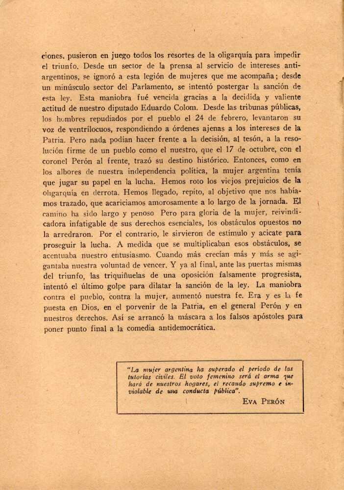 LA MUJER YA PUEDE VOTAR